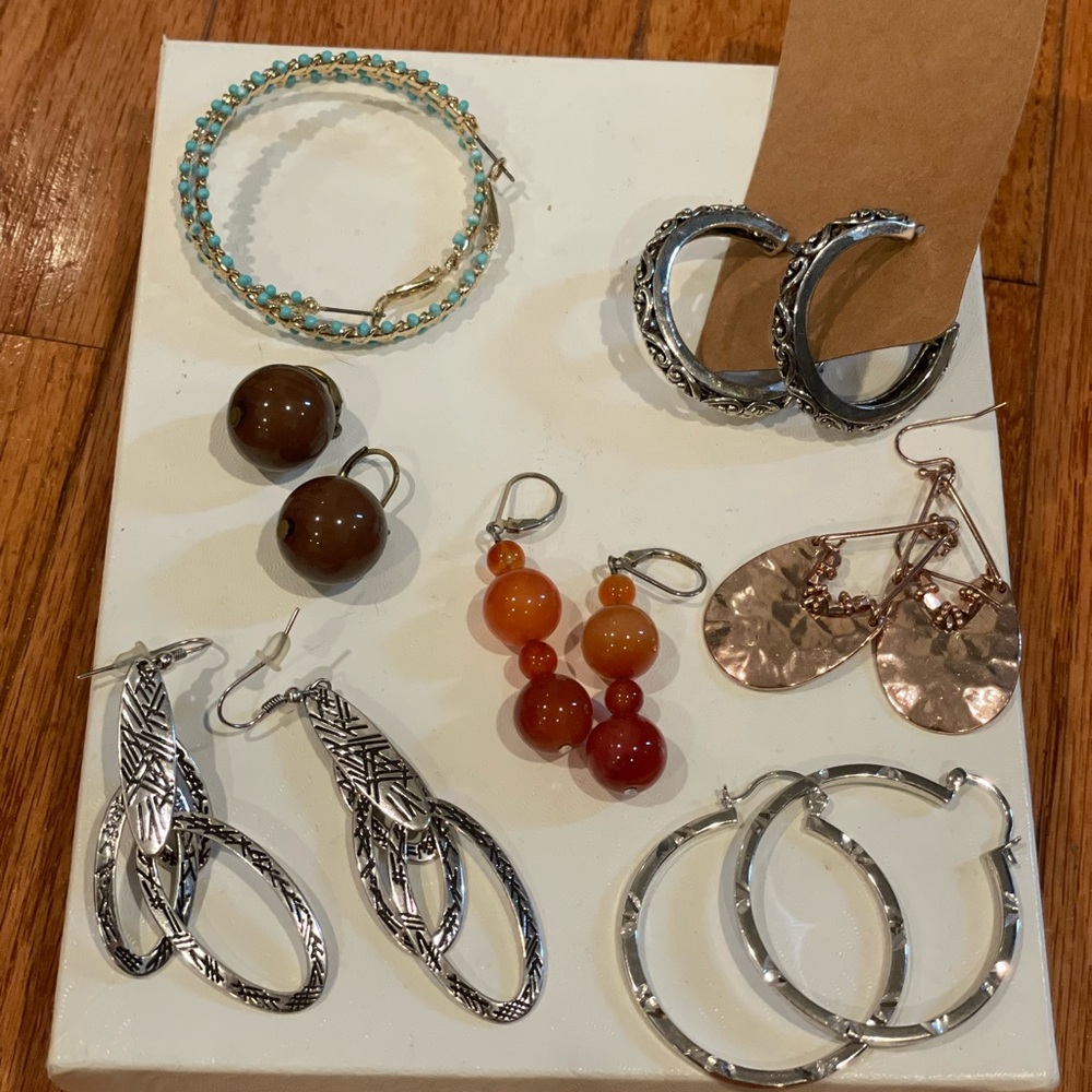 Assorted hanging Earrings 7 pairs